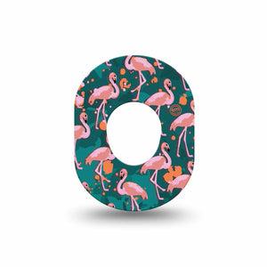 ExpressionMed Flamingos Dexcom G7 Mini Tape, Dexcom Stelo Glucose Biosensor System, Single Tape, Pink Flamingo, Plaster Design, Dexcom Stelo Glucose Biosensor System