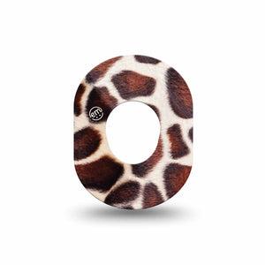 ExpressionMed Giraffe Print Dexcom G7 Mini Tape, Single, sahara dessert plaster design, Dexcom Stelo Glucose Biosensor System