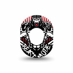 ExpressionMed Beast Mode Dexcom G7 Mini Tape, Dexcom Stelo Glucose Biosensor System, Single Tape, Weightlifting Inspired, Adhesive Tape Design, Dexcom Stelo Glucose Biosensor System