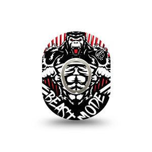 ExpressionMed Beast Mode Dexcom G7 Mini Tape, Dexcom Stelo Glucose Biosensor System, Single Tape and Single Sticker, Weightlifting Inspired, Patch Continuous Glucose Monitor Design