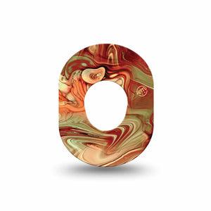 ExpressionMed Rustic Marble Dexcom G7 Mini Tape, Dexcom Stelo Glucose Biosensor System, Single Tape, Whirling Colors, Plaster Design, Dexcom Stelo Glucose Biosensor System