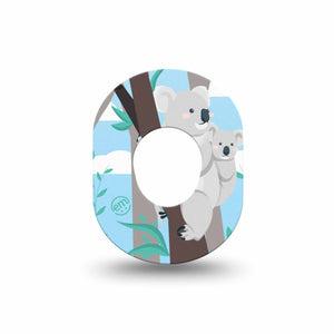 ExpressionMed Koala Dexcom G7 Mini Tape, Dexcom Stelo Glucose Biosensor System, Single Tape, Zoo Animals Design, Dexcom Stelo Glucose Biosensor System