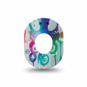 ExpressionMed Octopus Tattoo Dexcom G7 Mini Tape, Dexcom Stelo Glucose Biosensor System, Single Tape, Zoo Animals Design, Dexcom Stelo Glucose Biosensor System