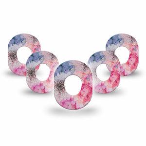 ExpressionMed Bloom Town Dexcom G7 Mini Tape, Dexcom Stelo Glucose Biosensor System, 5-Pack Tape, Dreamy Dhalia Plaster Design, Dexcom Stelo Glucose Biosensor System