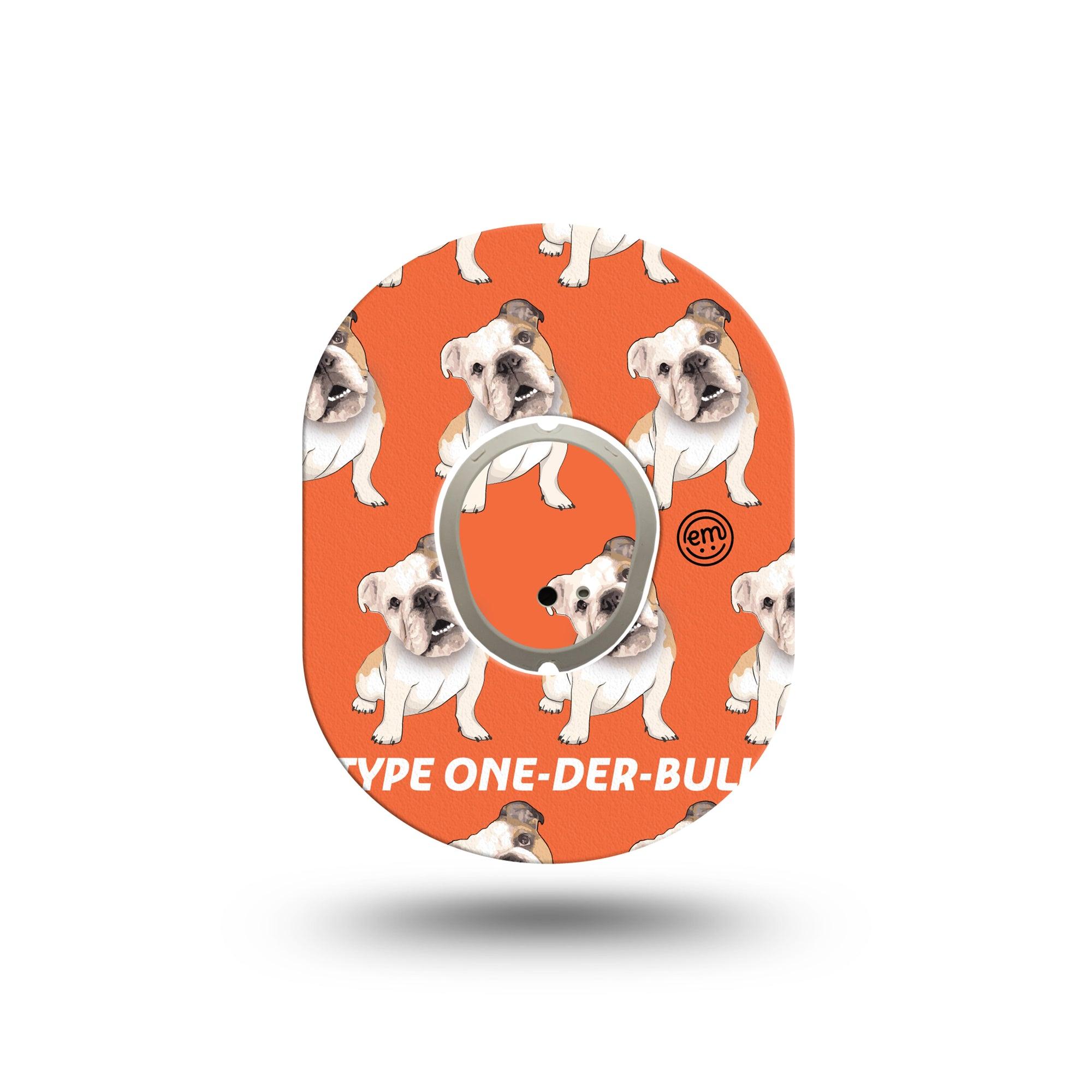 ExpressionMed Type-One-Der-Bul Dexcom G7 Mini Tape, Dexcom Stelo Glucose Biosensor System, Single Tape and Single Sticker, Dog Alertness, Patch Continuous Glucose Monitor Design
