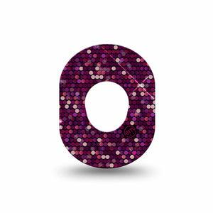 ExpressionMed Pink Sequins Dexcom G7 Mini Tape, Dexcom Stelo Glucose Biosensor System, Single Tape, Pink Glamour, CGM Plaster Patch Design, Dexcom Stelo Glucose Biosensor System