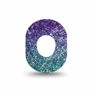 ExpressionMed Glittering Ombre Dexcom G7 Mini Tape, Single Tape Shimmering Colors, CGM Plaster Patch Design, Dexcom Stelo Glucose Biosensor System