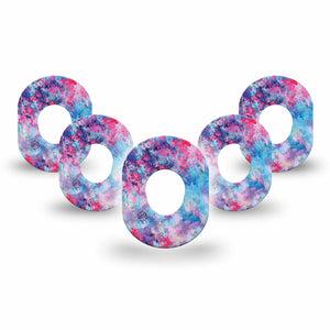 ExpressionMed Ascendant, The Rise Dexcom G7 Mini Tape, Dexcom Stelo Glucose Biosensor System, 5-Pack Tape, Color Stains, CGM Fixing Ring Patch Design, Dexcom Stelo Glucose Biosensor System