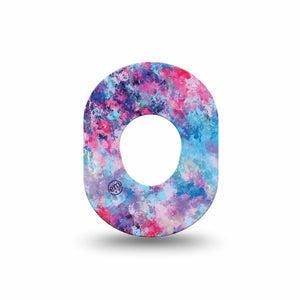 ExpressionMed Ascendant, The Rise Dexcom G7 Mini Tape, Dexcom Stelo Glucose Biosensor System, Single Tape, Color Splashes, CGM Plaster Patch Design, Dexcom Stelo Glucose Biosensor System