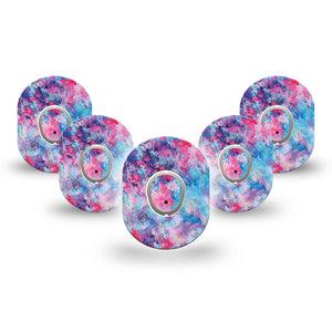 ExpressionMed Ascendant, The Rise Dexcom G7 Mini Tape, Dexcom Stelo Glucose Biosensor System, 5-Pack Tape and 5-Pack Sticker, Color Stains, Patch Continuous Glucose Monitor Design