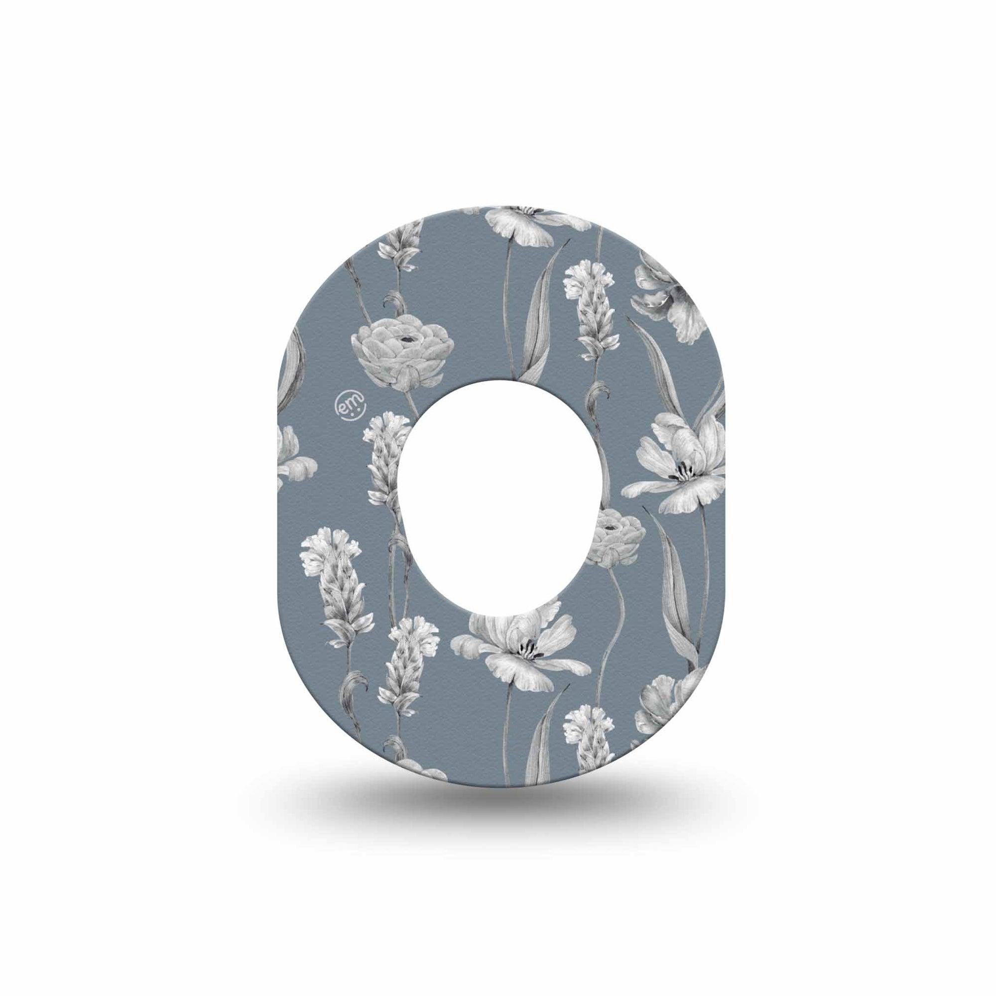 ExpressionMed Muted Petals Dexcom G7 Mini Tape, Dexcom Stelo Glucose Biosensor System, Single Tape Gentle Flowers, Adhesive Tape CGM Design