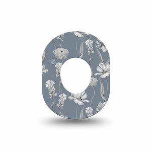 ExpressionMed Muted Petals Dexcom G7 Mini Tape, Dexcom Stelo Glucose Biosensor System, Single Tape Gentle Flowers, Adhesive Tape CGM Design