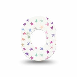 ExpressionMed Bright Stars Dexcom G7 Mini Tape, Dexcom Stelo Glucose Biosensor System, Single Tape, Shining Stars, CGM Adhesive Patch Design, Dexcom Stelo Glucose Biosensor System