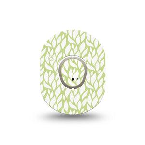 ExpressionMed Sage Greens Dexcom G7 Mini Tape, Dexcom Stelo Glucose Biosensor System, Single Tape and Single Sticker, Sage Silhouette, Patch Continuous Glucose Monitor Design