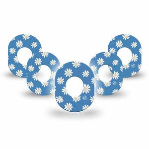 ExpressionMed Painted Daisies Dexcom G7 Mini Tape, Dexcom Stelo Glucose Biosensor System, 5-Pack Tape, Floral Sketch, CGM Plaster Patch Design, Dexcom Stelo Glucose Biosensor System
