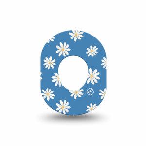 ExpressionMed Painted Daisies Dexcom G7 Mini Tape, Dexcom Stelo Glucose Biosensor System, Single Tape, Floral Artwork, CGM Adhesive Patch Design, Dexcom Stelo Glucose Biosensor System