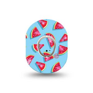 ExpressionMed Watermelon Slices Dexcom G7 Mini Tape, Dexcom Stelo Glucose Biosensor System, Single Tape and Single Sticker, Summer Fruit, Patch Continuous Glucose Monitor Design