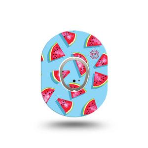 ExpressionMed Watermelon Slices Dexcom G7 Mini Tape, Dexcom Stelo Glucose Biosensor System, Single Tape and Single Sticker, Summer Fruit, Patch Continuous Glucose Monitor Design