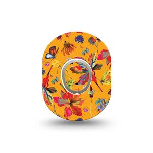 ExpressionMed Buzzing Wings Dexcom G7 Mini Tape, Dexcom Stelo Glucose Biosensor System, Single Tape and Single Sticker, Bumble Wings, Patch Continuous Glucose Monitor Design