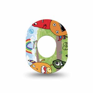 ExpressionMed Monsters Dexcom G7 Mini Tape Friendly Monsters, CGM Adhesive Patch Design, Dexcom Stelo Glucose Biosensor System