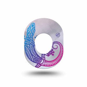 ExpressionMed Ombre Gecko Dexcom G7 Mini Tape, Dexcom Stelo Glucose Biosensor System, Single Tape, Tribal Lizard, CGM Adhesive Patch Design, Dexcom Stelo Glucose Biosensor System