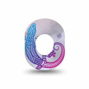 ExpressionMed Ombre Gecko Dexcom G7 Mini Tape, Dexcom Stelo Glucose Biosensor System, Single Tape, Tribal Lizard, CGM Adhesive Patch Design, Dexcom Stelo Glucose Biosensor System