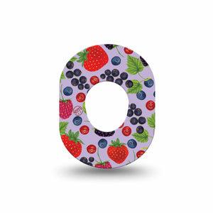 ExpressionMed Wild Berries Dexcom G7 Mini Tape, Dexcom Stelo Glucose Biosensor System, Single Tape, Pulpy Fruits, CGM Overlay Patch Design, Dexcom Stelo Glucose Biosensor System
