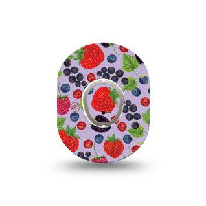 ExpressionMed Wild Berries Dexcom G7 Mini Tape, Dexcom Stelo Glucose Biosensor System, Single Tape and Single Sticker, Pulpy Fruits, Patch Continuous Glucose Monitor Design