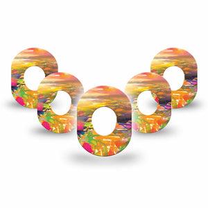 ExpressionMed Fragments from Above Dexcom G7 Mini Tape, Dexcom Stelo Glucose Biosensor System, 5-Pack Tape, Amusing Sky Scenery, CGM Adhesive Patch Design, Dexcom Stelo Glucose Biosensor System