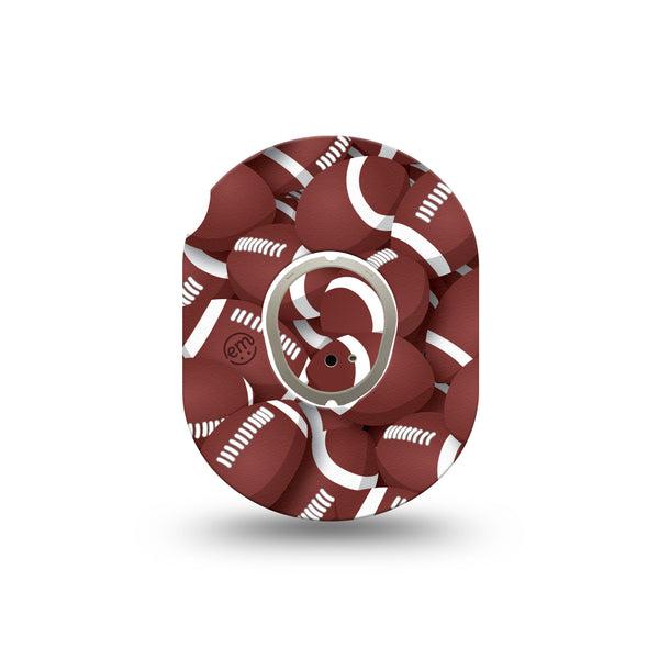 ExpressionMed Football Dexcom G7 Mini Tape, Contact Sports, CGM Adhesive Patch Design, Dexcom Stelo Glucose Biosensor System with center sticker