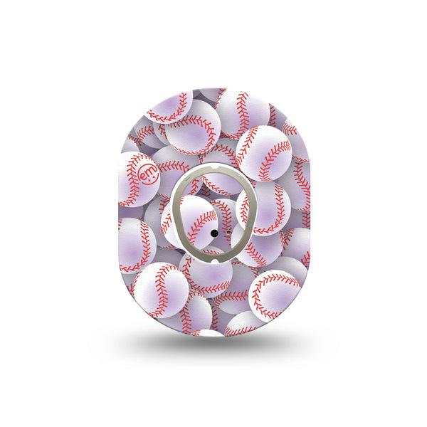 ExpressionMed Baseball Bucket Dexcom G7 Mini Tape, Fast Ball, CGM Adhesive Patch Design, Dexcom Stelo Glucose Biosensor System with center sticker