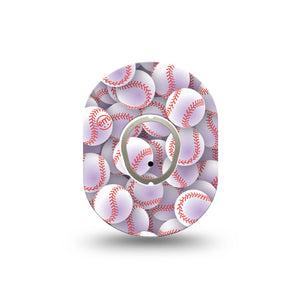 ExpressionMed Baseball Bucket Dexcom G7 Mini Tape, Fast Ball, CGM Adhesive Patch Design, Dexcom Stelo Glucose Biosensor System with center sticker