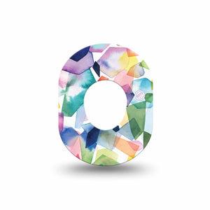 ExpressionMed Kaleidoscope Dexcom G7 Mini Tape, Dexcom Stelo Glucose Biosensor System, Single Tape, Stained Glass, CGM Overlay Patch Design, Dexcom Stelo Glucose Biosensor System