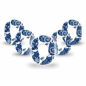 ExpressionMed Delft Kittens Dexcom G7 Mini Tape, Dexcom Stelo Glucose Biosensor System, 5-Pack Tape, Floral Kittens, CGM Plaster Patch Design, Dexcom Stelo Glucose Biosensor System