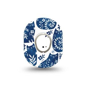 ExpressionMed Delft Kittens Dexcom G7 Mini Tape, Dexcom Stelo Glucose Biosensor System, Single Tape and Single Sticker, Ornamental Kittens, Patch Continuous Glucose Monitor Design