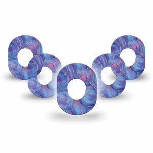 ExpressionMed Purple Agate Dexcom G7 Mini Tape, Dexcom Stelo Glucose Biosensor System, 5-Pack Tape, Unpolished Agate, CGM Overlay Patch Design, Dexcom Stelo Glucose Biosensor System