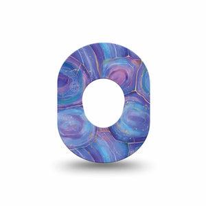 ExpressionMed Purple Agate Dexcom G7 Mini Tape, Dexcom Stelo Glucose Biosensor System, Single Tape, Gemstone Ornamental, CGM Adhesive Patch Design, Dexcom Stelo Glucose Biosensor System
