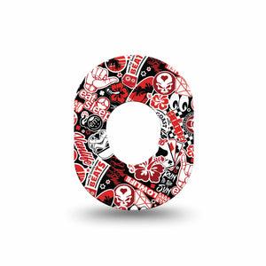ExpressionMed Sticker Bomb Dexcom G7 Mini Tape, Dexcom Stelo Glucose Biosensor System, Single Tape, Bunch of Stickers, CGM Adhesive Patch Design, Dexcom Stelo Glucose Biosensor System
