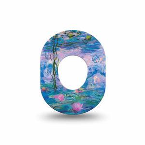 ExpressionMed ExpressionMed, Monet Water Lilies Dexcom G7 Mini Tape, Single, Classic Artwork Inspired Patch, Dexcom Stelo Glucose Biosensor System
