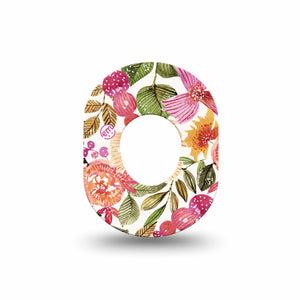 ExpressionMed Spring Bouquet Dexcom G7 Mini Tape, Dexcom Stelo Glucose Biosensor System, Single Tape, Floral Inspired Adhesive Tape Design, Dexcom Stelo Glucose Biosensor System