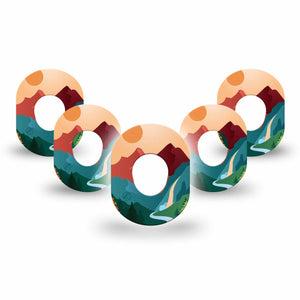 ExpressionMed National Parks Dexcom G7 Mini Tape, Dexcom Stelo Glucose Biosensor System, 5-Pack Tape, Wild Nature Plaster Design, Dexcom Stelo Glucose Biosensor System