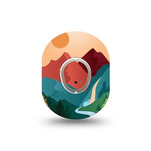 ExpressionMed National Parks Dexcom G7 Mini Tape, Dexcom Stelo Glucose Biosensor System, Single Tape and Single Sticker, National Forest Hiking Inspired, Patch Continuous Glucose Monitor Design