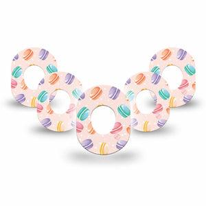 ExpressionMed Macarons Dexcom G7 Mini Tape, Dexcom Stelo Glucose Biosensor System, 5-Pack Tape, French Cookie Patch Design, Dexcom Stelo Glucose Biosensor System