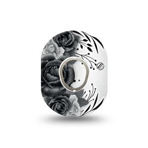 ExpressionMed Tattoo Rose Dexcom G7 Mini Tape, Dexcom Stelo Glucose Biosensor System, Single Tape and Single Sticker, National Classic Tattoo Inspired, Patch Continuous Glucose Monitor Design