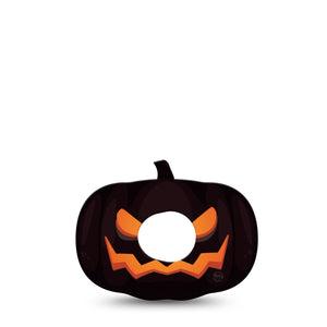 ExpressionMed Scary Pumpkin Dexcom G7 Pumpkin Shape Tape, Dexcom Stelo Glucose Biosensor System, Single Light Up Pumpkin Overlay Patch CGM Design