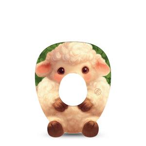 ExpressionMed Lucky Lamb Dexcom G7 and Dexcom Stelo Glucose Biosensor System Gumdrop, Single Tape Plushy shamrock lamb Fixing Ring Patch for CGM