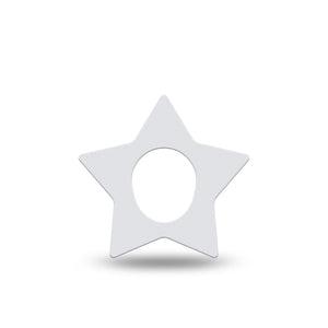 ExpressionMed White Dexcom G7 Star Shape Tape, Dexcom Stelo Glucose Biosensor System,  Single Tape Fresh Tone, Overlay Patch CGM Design