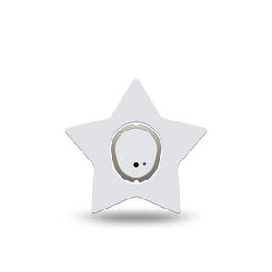 ExpressionMed White Dexcom G7 Star Shape Tape, Dexcom Stelo Glucose Biosensor System,  Single Tape and Single Sticker Pure Color, Overlay Patch CGM Design
