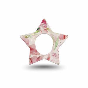 ExpressionMed Ethereal Spring Dexcom G7 Star Shape Single Petal Perfection Overlay Tape CGM Design, Dexcom Stelo Glucose Biosensor System