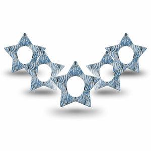 ExpressionMed Seashells Dexcom G7 Star Shape Tape, Dexcom Stelo Glucose Biosensor System, 5-Pack Tape Sea Life Inspired, Overlay Patch CGM Design